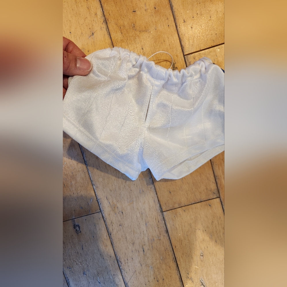 Build a bear white soccer shorts